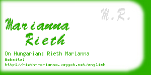 marianna rieth business card